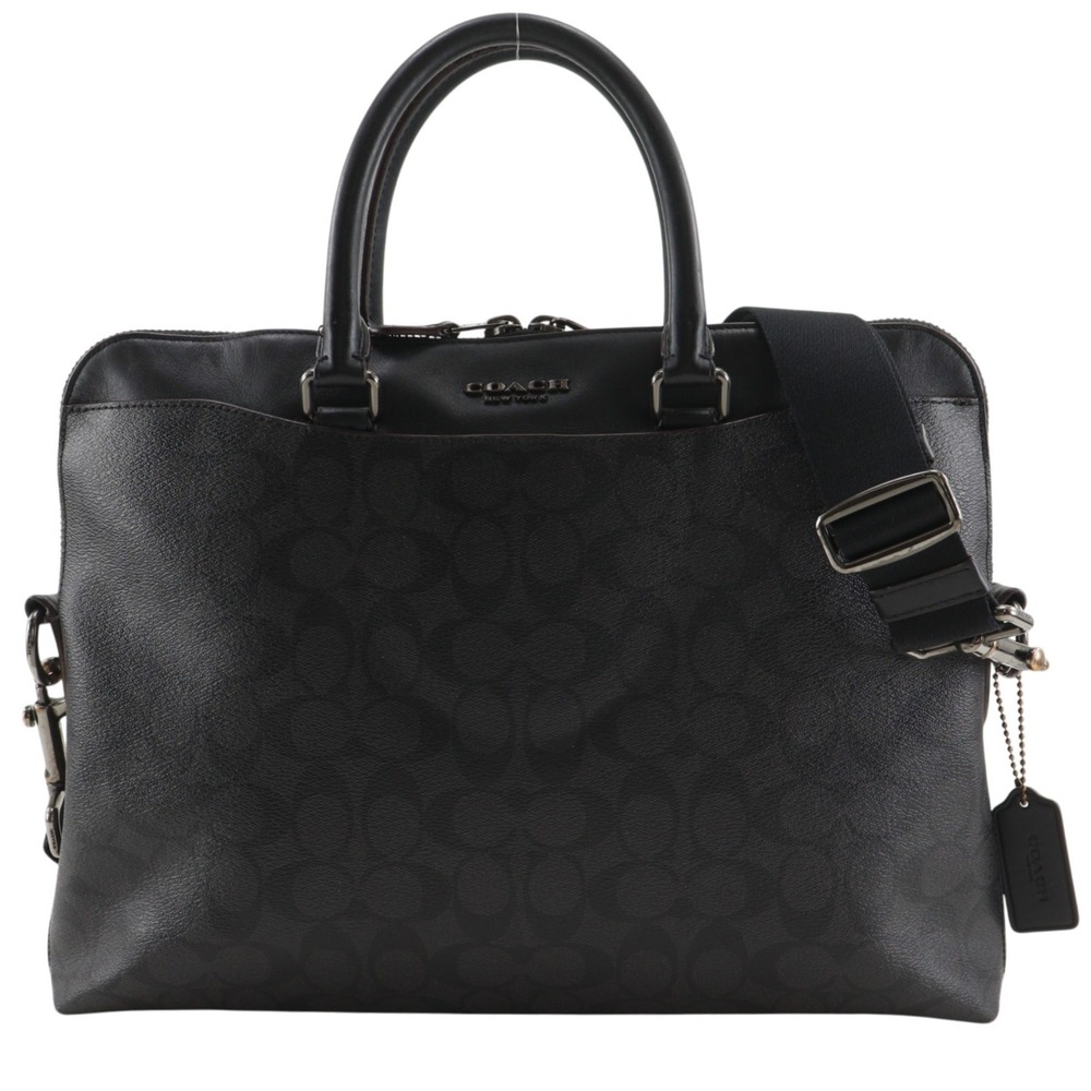 Coach Beckett Portfolio Brief Business Bag Signature 2-Way Shoulder F73970 PV...